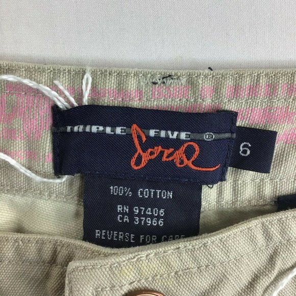 Triple Five Ivory Women's Trouser Pant Back Pocket Belt Loop Casual Size 6 - Picture 9 of 10